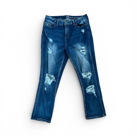 New York & Company Denim - New York & Company High Waist Cropped Jeans